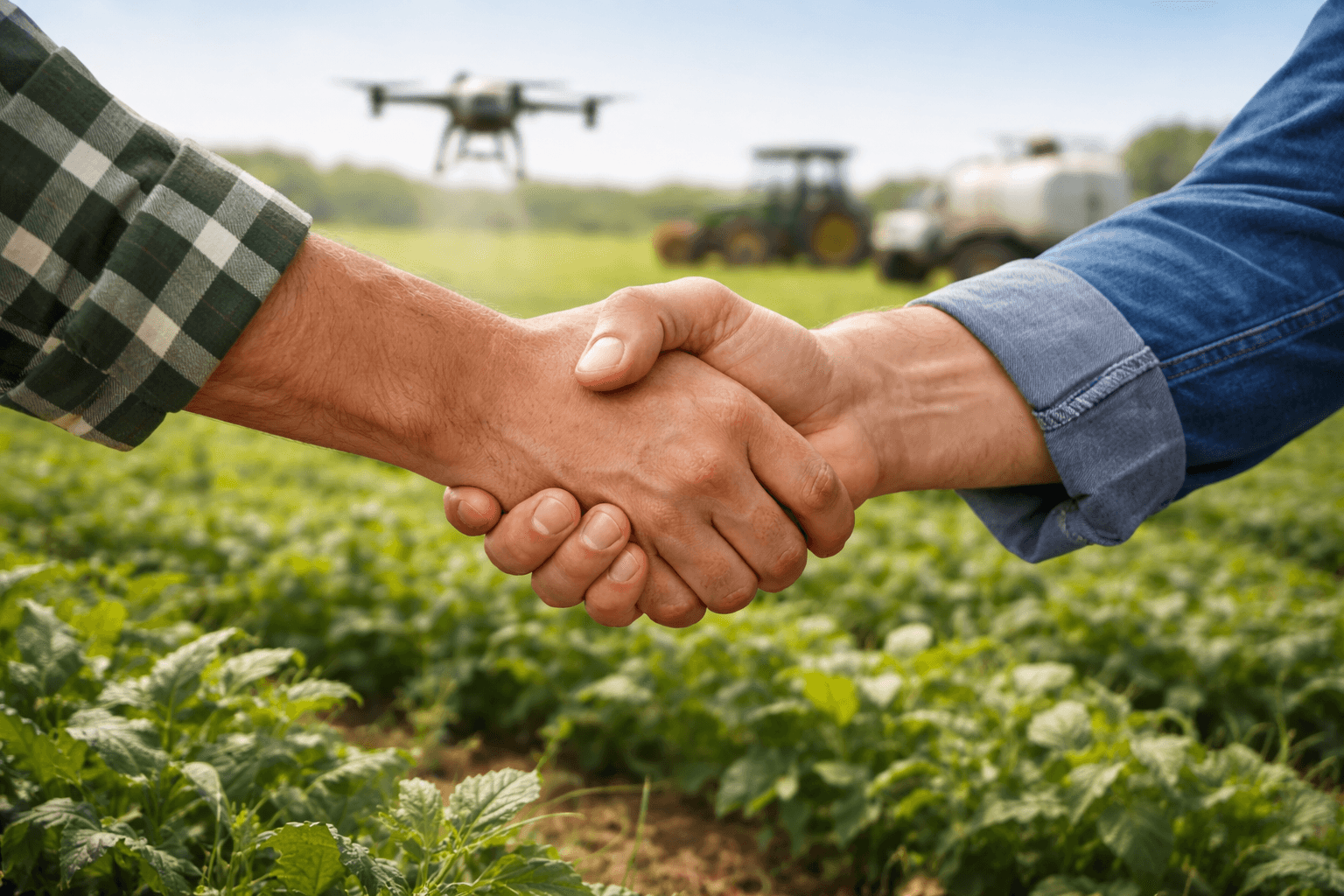 Drone agrícola AEROCONTROLL em operação no campo